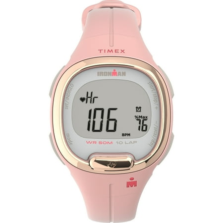 TIMEX IRONMAN Transit+ Watch with Activity Tracking & Heart Rate 33mm – Blush with Resin Strap