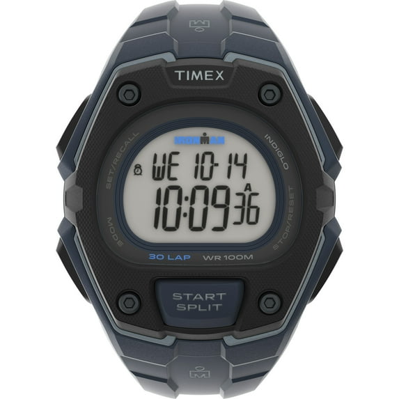 TIMEX Men's IRONMAN Classic 30 Oversized Blue/Gray 45mm Sport Watch, Resin Strap