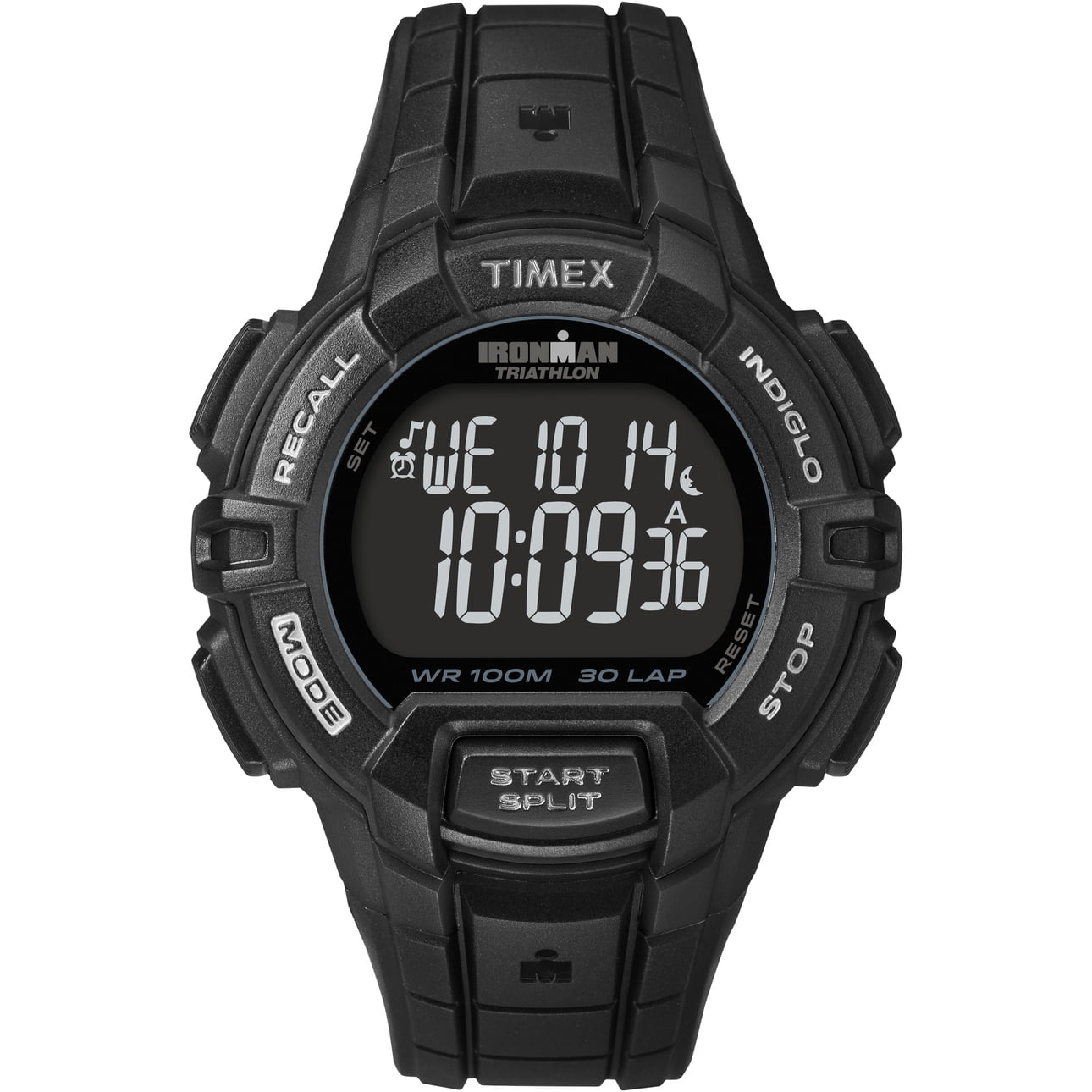 TIMEX Men's IRONMAN Rugged 30 Blackout 44mm Sport Watch, Resin