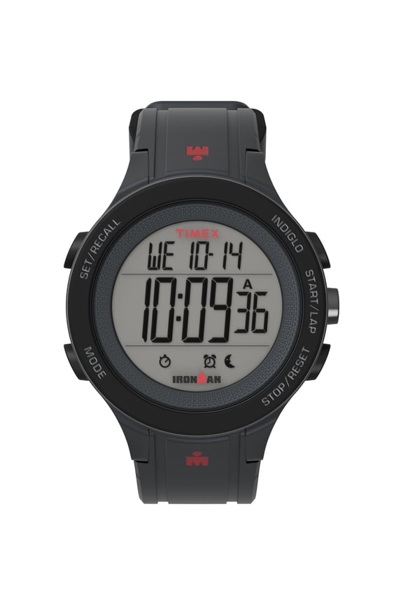 Men's IRONMAN T200 42mm Watch – Gray Case Positive Display with Gray Silicone Strap