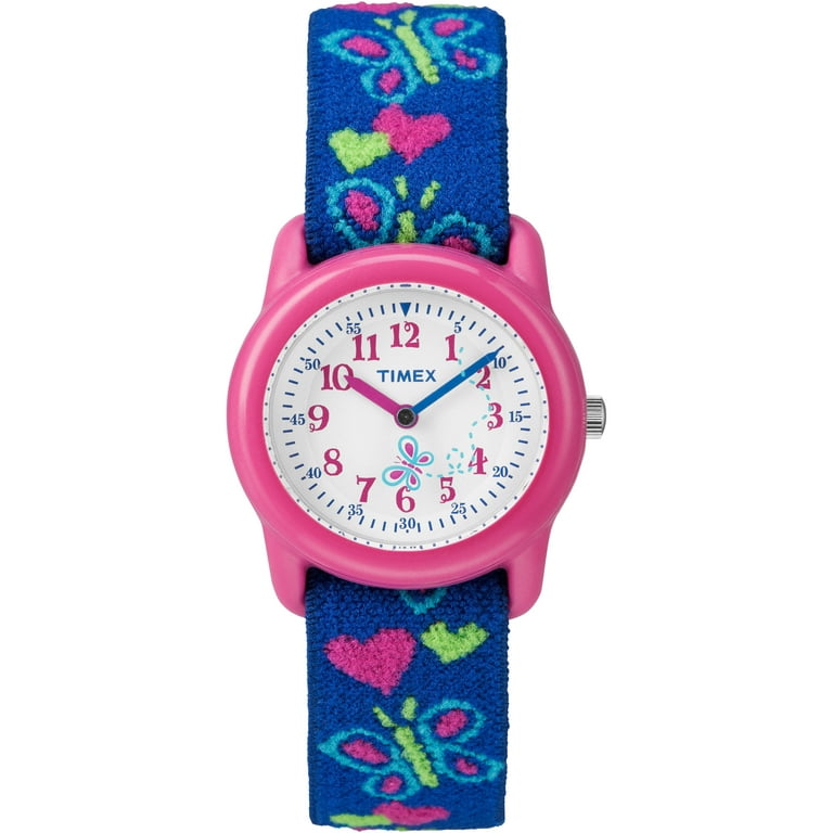 TIMEX TIME MACHINES 29mm Butterflies and Hearts Elastic Fabric