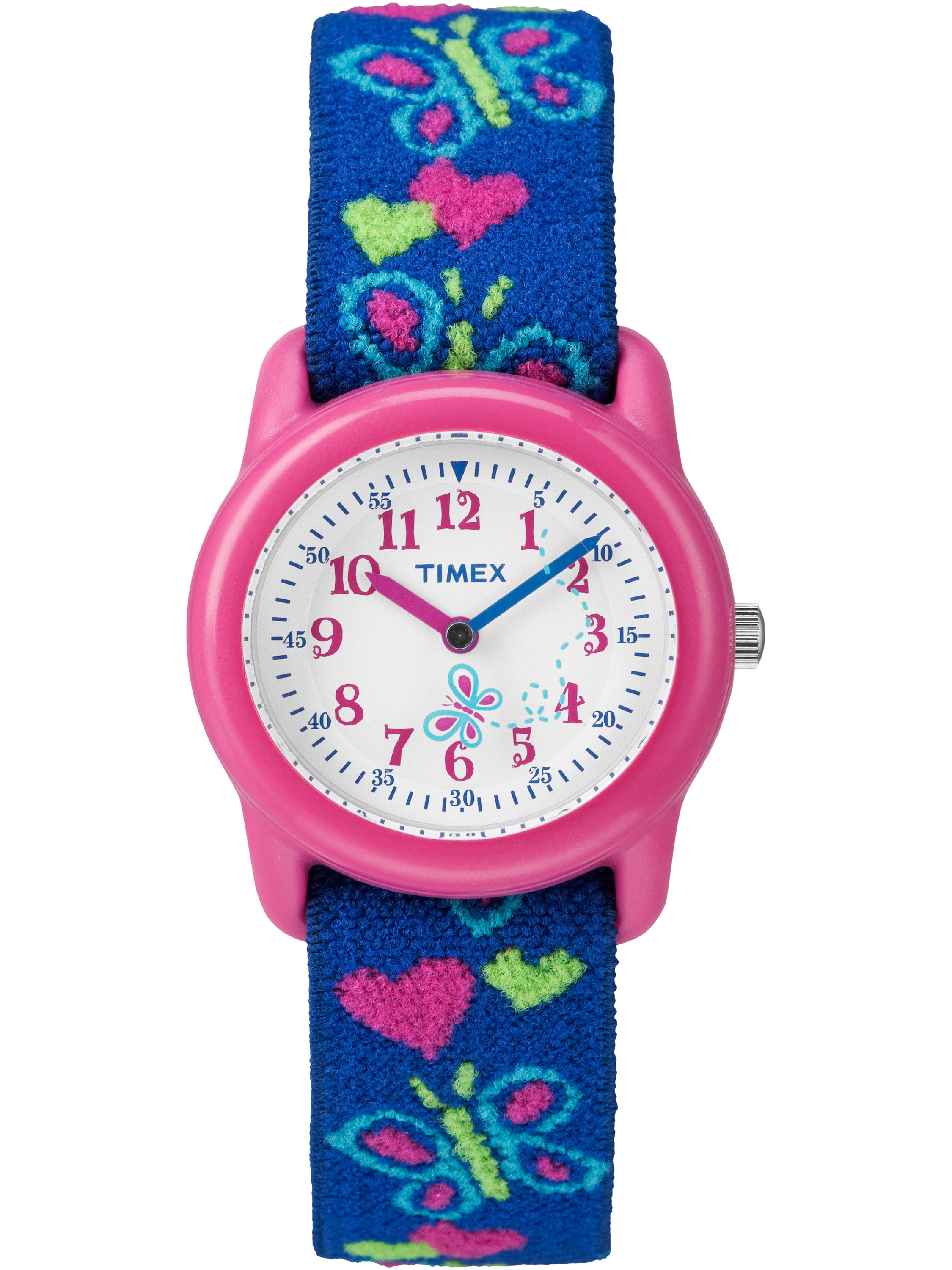 TIMEX TIME MACHINES® 29mm Butterflies and Hearts Elastic Fabric Kids Watch - image 1 of 3