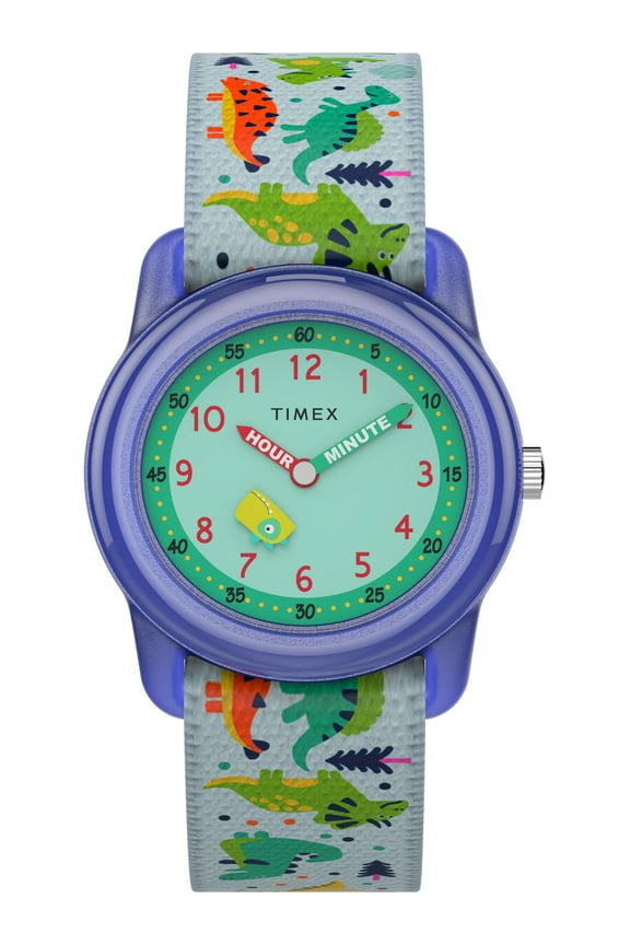 TIME MACHINES® 29mm Dinosaur Elastic Fabric Kids Watch