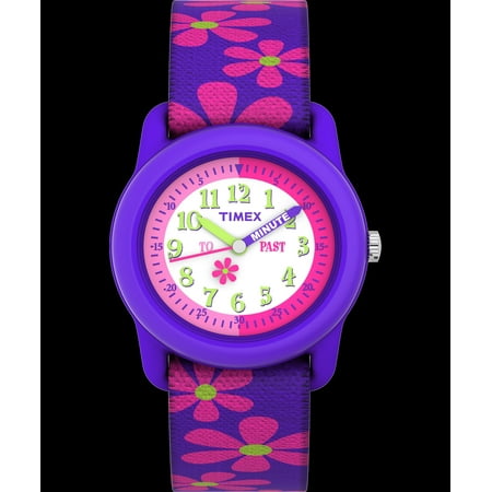 TIMEX TIME MACHINES® 29mm Floral Elastic Fabric Kids Watch