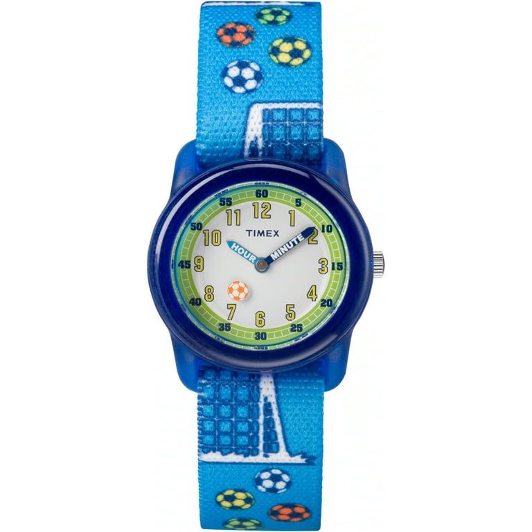 TIMEX TIME MACHINES 29mm Soccer Elastic Fabric Kids Watch Walmart