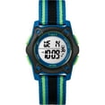 thumbnail image 1 of TIMEX TIME MACHINES® Kids' Blue/Black/Green 35mm Digital Watch, Fabric Strap, 1 of 3
