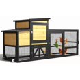 thumbnail image 1 of TIMHAKA 80'' Weatherproof Wooden Outdoor Chicken Coop with Weels and Nesting Box, Fits 2-4 Chickens, Removable Tray, 1 of 6