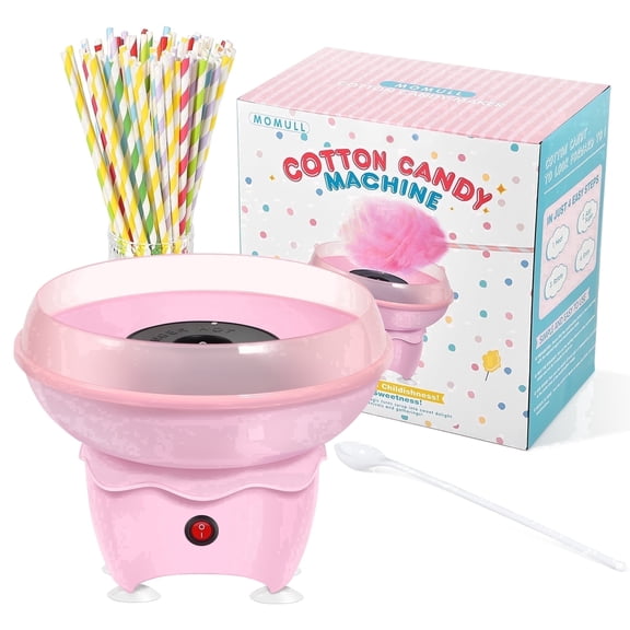 TIMIFTE Cotton Candy Machine, 400W Pink Vintage Cotton Candy Maker for Kids, Includes 20 Cotton Candy Sticks & Sugar Scoop,Home & Party Gift