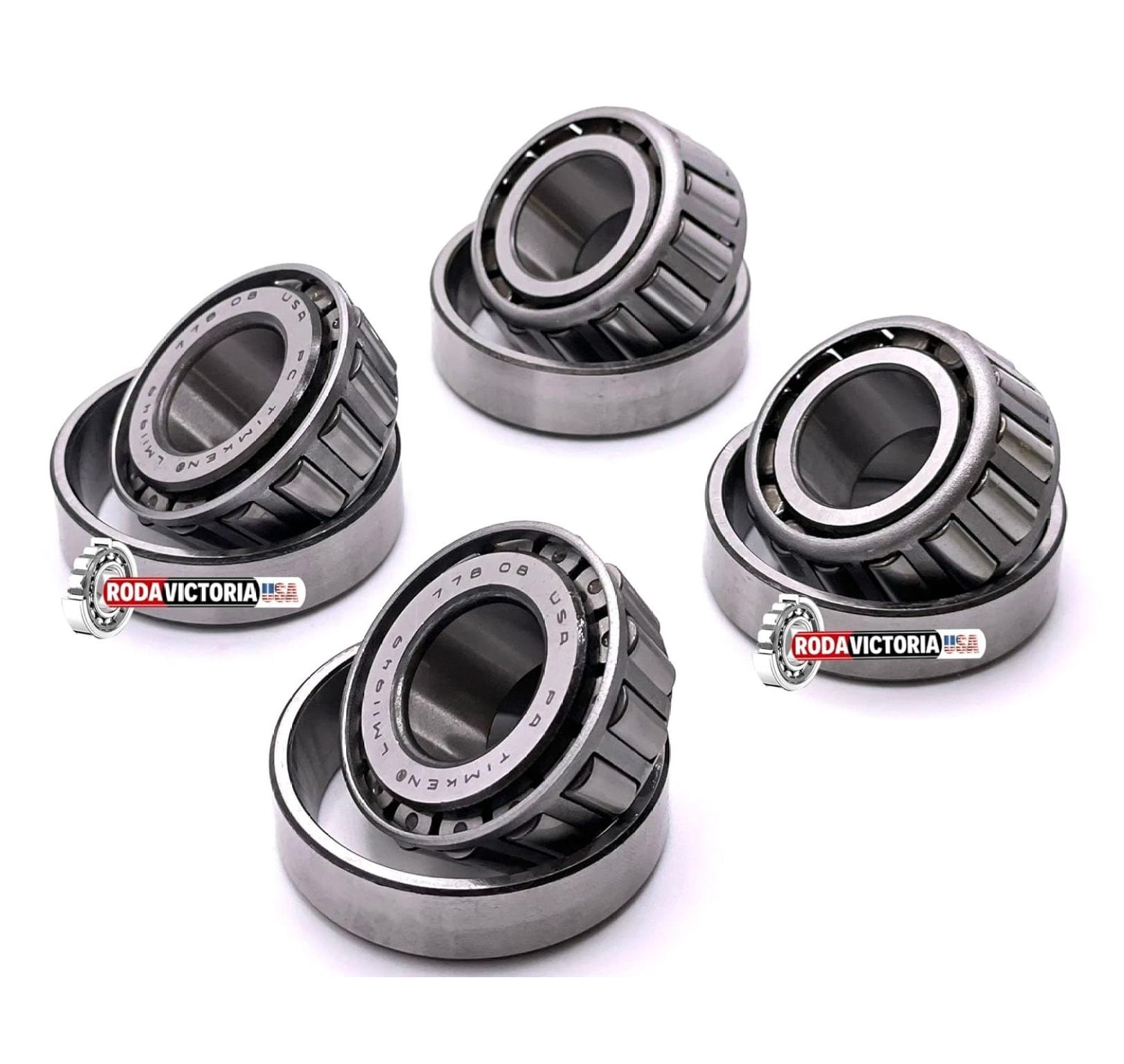 TIMKEN Made in USA LM11949 LM11910 Tapered Bearing (Set of 4