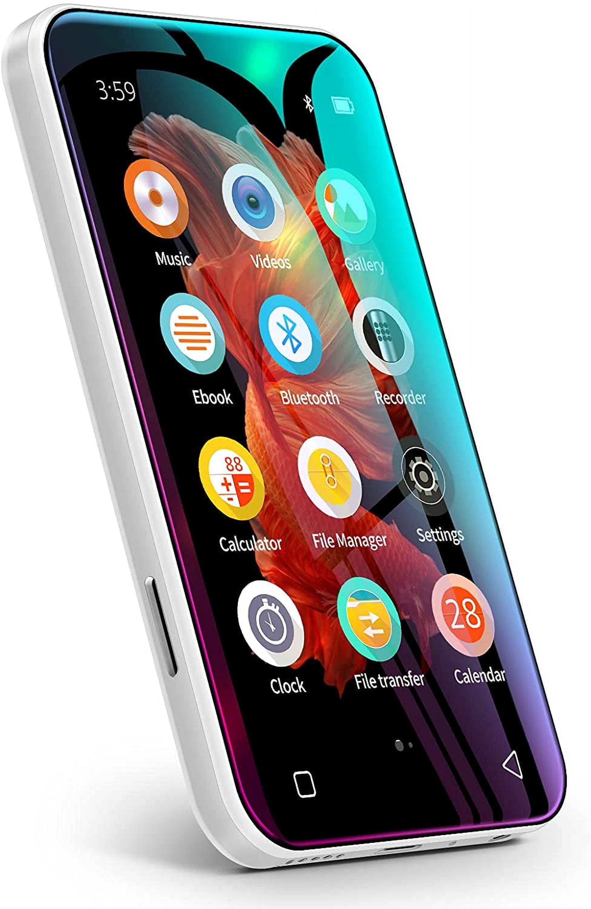 TIMMKOO 4.0 Bluetooth HiFi音MP3プレーヤースポーツ デジタルオーディオプレーヤーウォークマン音プレーヤー小型ポータブルMP3およびMP4プレーヤー TIMMKOO 72GB MP3 Player with Bluetooth, 4.0\" Full TouchScreen Mp4 Mp3  Player with Speaker, Portable HiFi Sound Mp3 Music Player with Bluetooth,  Voice