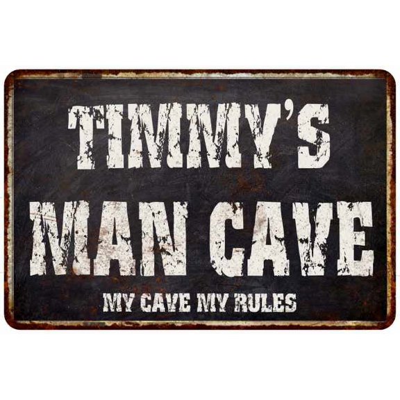 TIMMY'S Man Cave Black Grunge Sign Home Decor Gift Cave Funny 208120004232