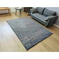 thumbnail image 1 of TIMMY-S SHAGGY Modern Stylish Living Room Rug TD3897-B3-DK.GREY+GOLD - 2'6"x3'9", Dark Grey, 1 of 1
