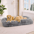 thumbnail image 1 of TIMOREN Human Dog Bed Lazy Sofa, 5-Position Adjustable Floor Chair, Convertible Gaming Chair for Bedroom, Living Room, Plush Floor Lounger, Gray, 1 of 14