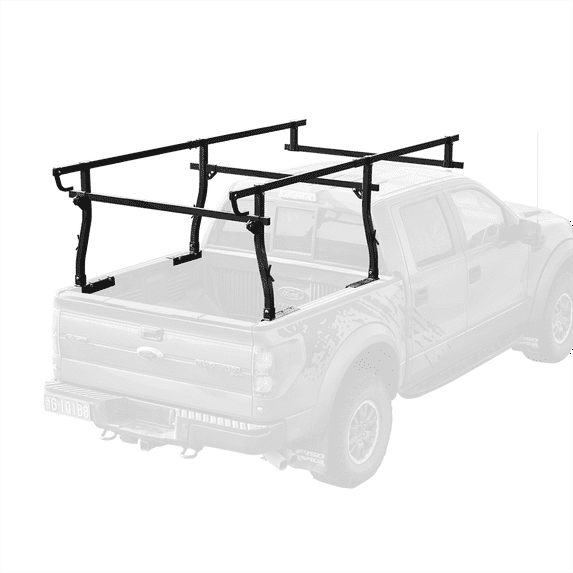 TIMOREN Universal Truck Ladder Rack, 1000 LBS Capacity, 132" x 66" x 35.6", Adjustable 45"-66" Bed Width, Extendable Ladder Rack with C-Clamps for Easy No-Drill Installation