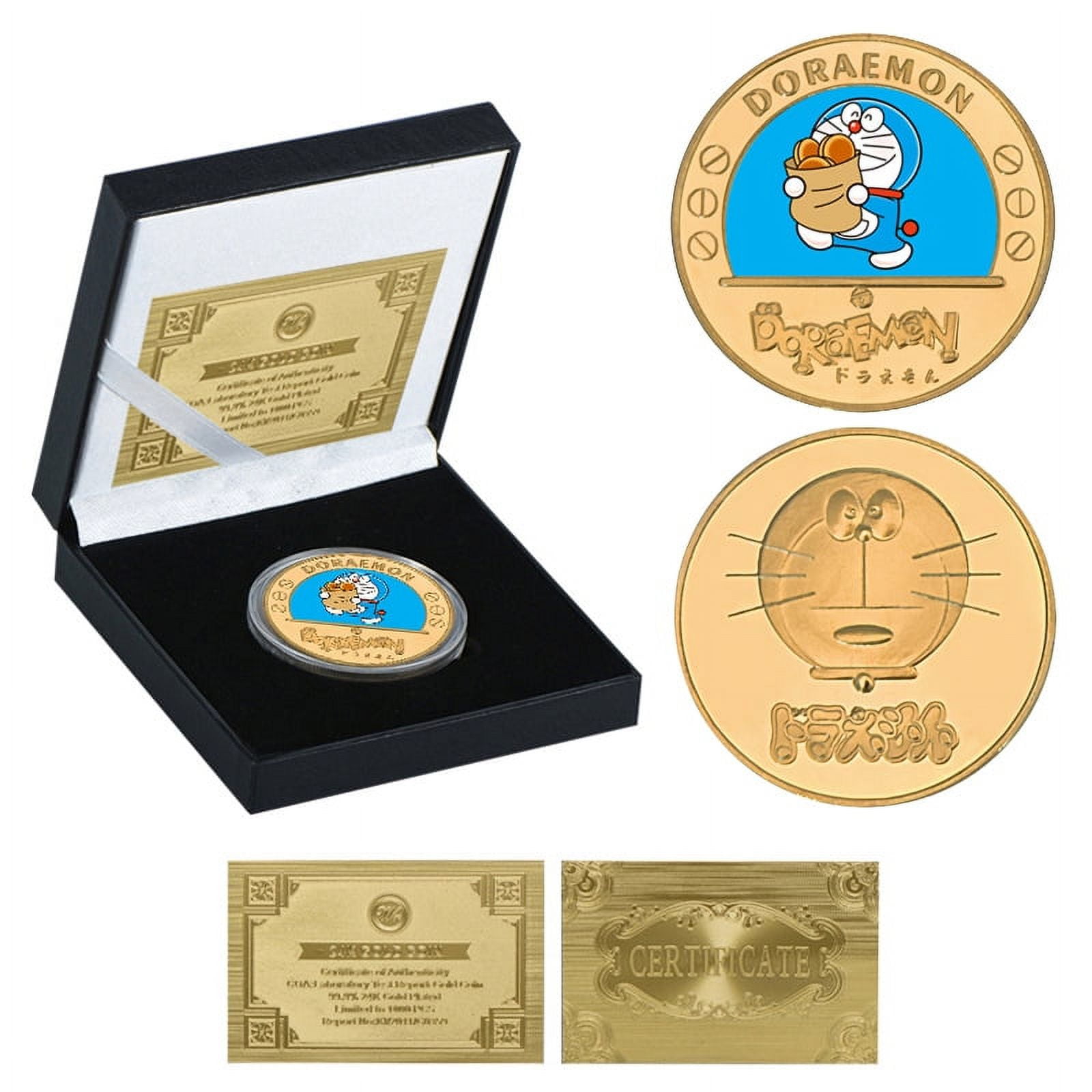TIMPCV (1 pack) Metal crafts gift box for commemorating Tinker Bell and the  Blue Fat Man (Doraemon 1+single commemorative coin gift box) 