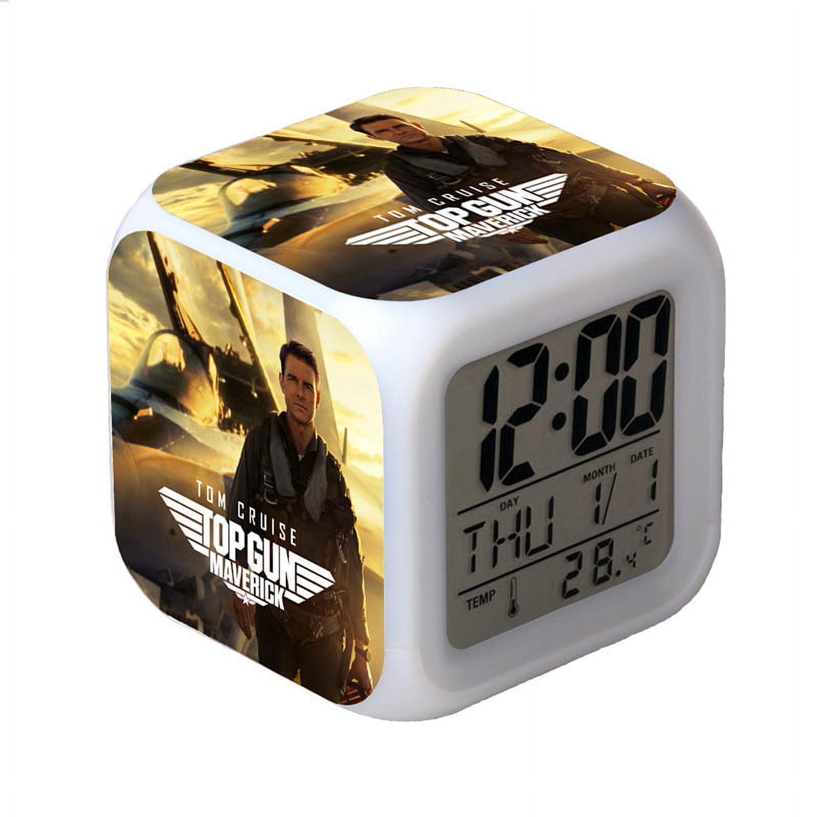 TIMPCV Top Gun Maverick Colorful Alarm Clock Top 2 Lone Ranger LED