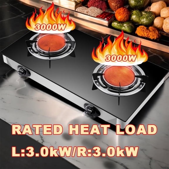 TIMVAGO 2-Burner Propane Camping Stove