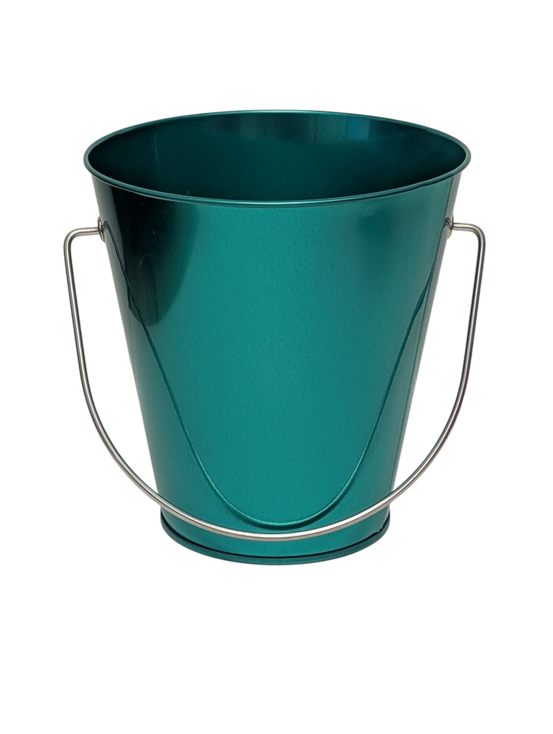 4.5IN Teal Tin Pail with Handle, Teal, Celebrations, by Way to Celebrate