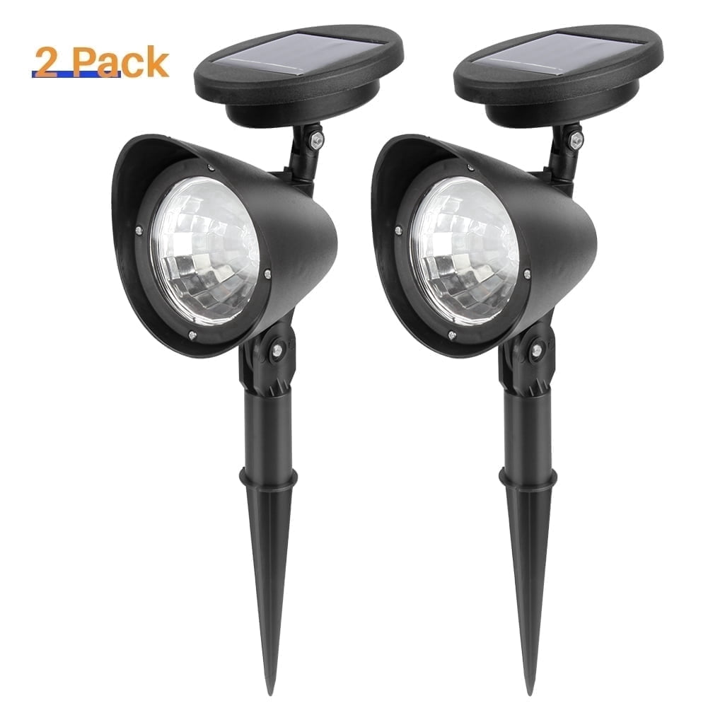 VIIWII Solar Lights Outdoor LED Landscape Spotlights for Garden Walkway Yard Porch Pool 2 Packs