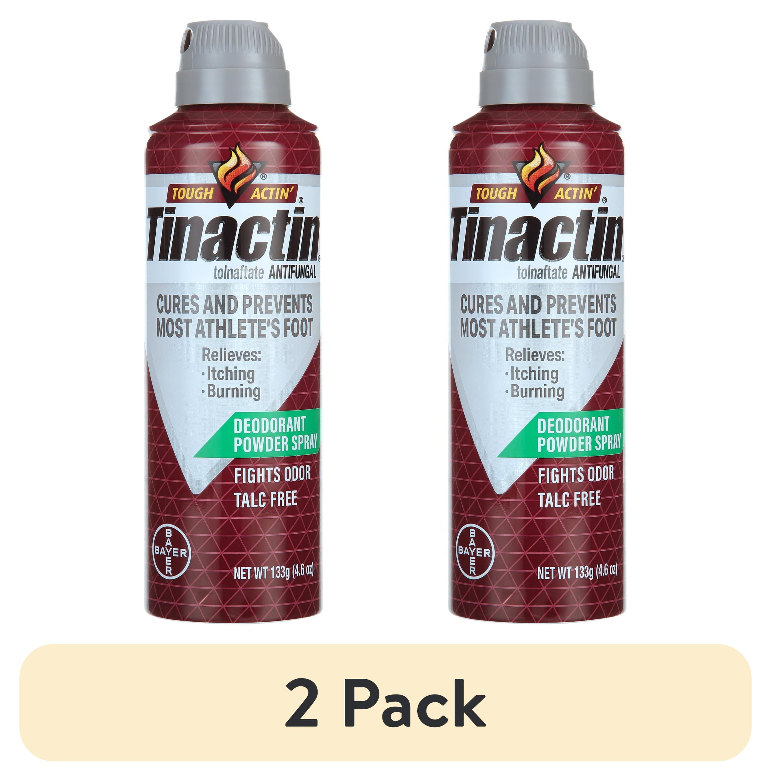 (2 pack) TINACTIN ATHLETE'S FOOT SPRAY ANTIFUNGAL POWDER SPRAY, 4.6 OZ