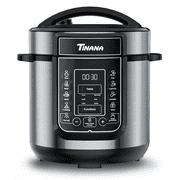 TINANA 6 Qt Electric Pressure Cooker 9-in-1, 14 Presets Instant Multi-Function Pot, Slow Cooker, Rice Cooker, Cake Maker, Non-Stick, Stainless Steel