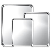 TINANA Stainless Steel Baking Sheet Pan Set, 3 Pack 16/13/10 Inch Cookie Sheets, Mirror Finish, Oven and Dishwasher Safe