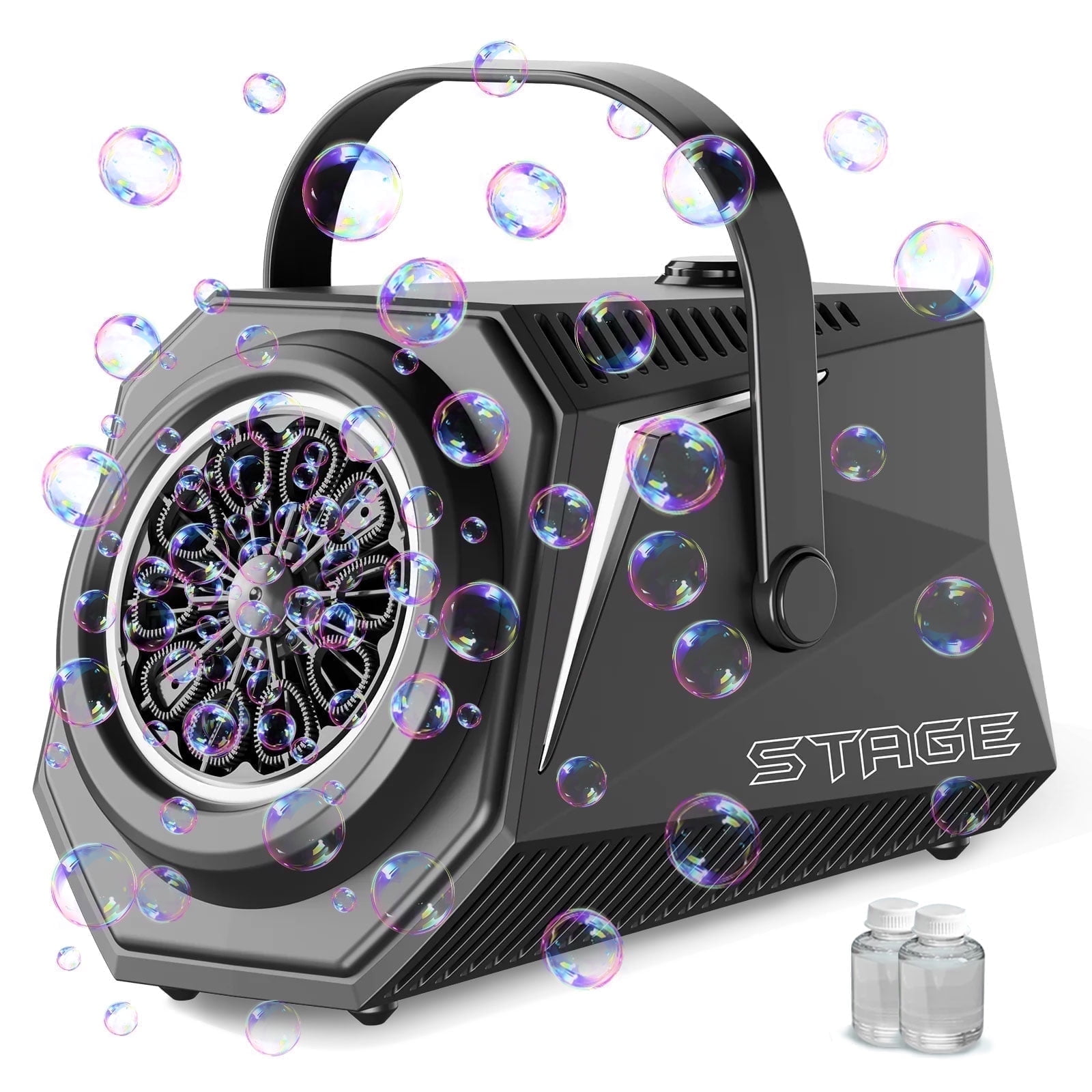 TINANA Bubble Machine Automatic Bubble Blower for Kids, 20000+ Big Bubbles Per Minute, Batteries Bubble Maker for Indoor Outdoor Birthday, Wedding, Parties, Gifts-Black - Walmart.com