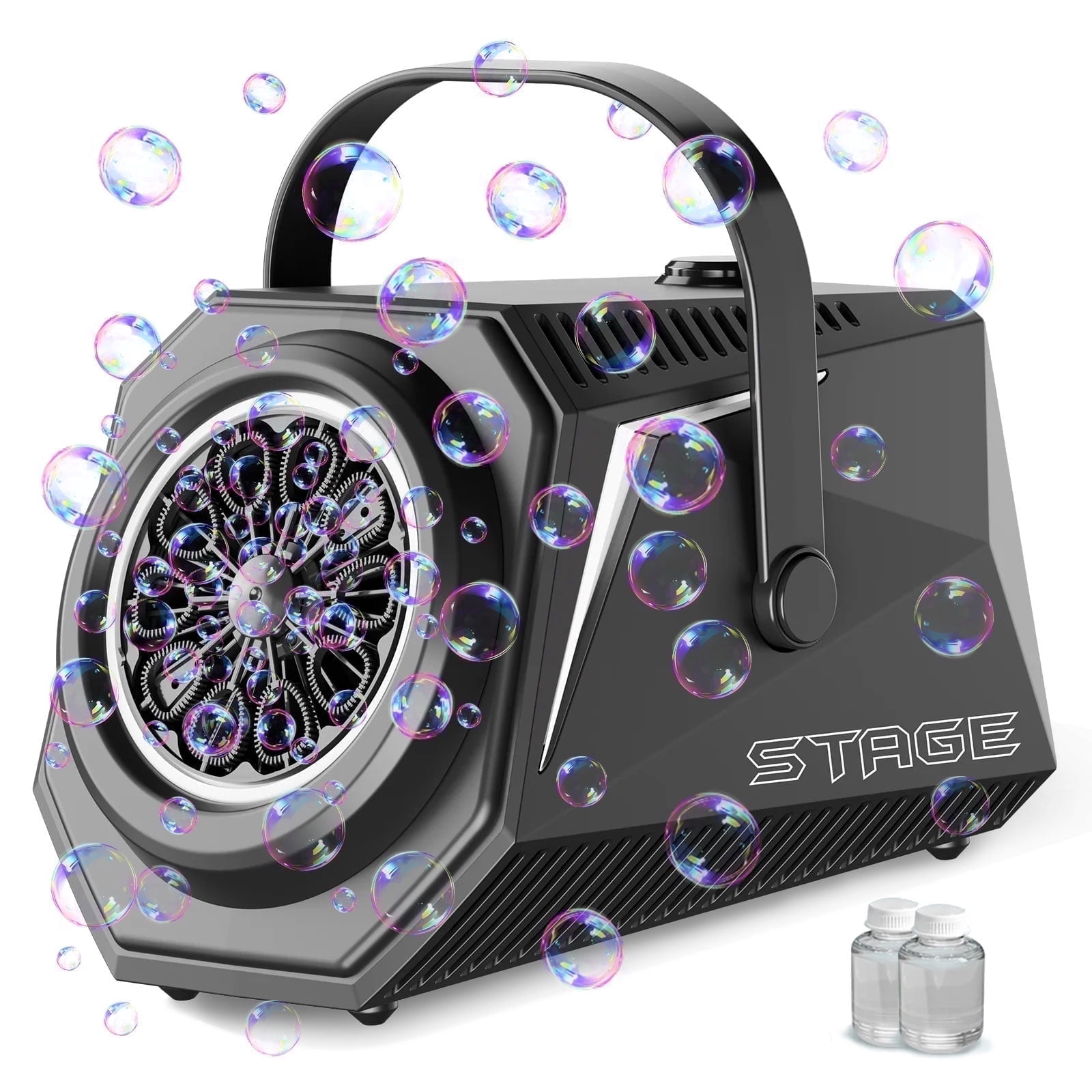 TINANA Bubble Machine Automatic Bubble Blower for Kids, 20000+ Big Bubbles Per Minute, Batteries Bubble Maker for Indoor Outdoor Birthday, Wedding, Parties, Gifts-Black