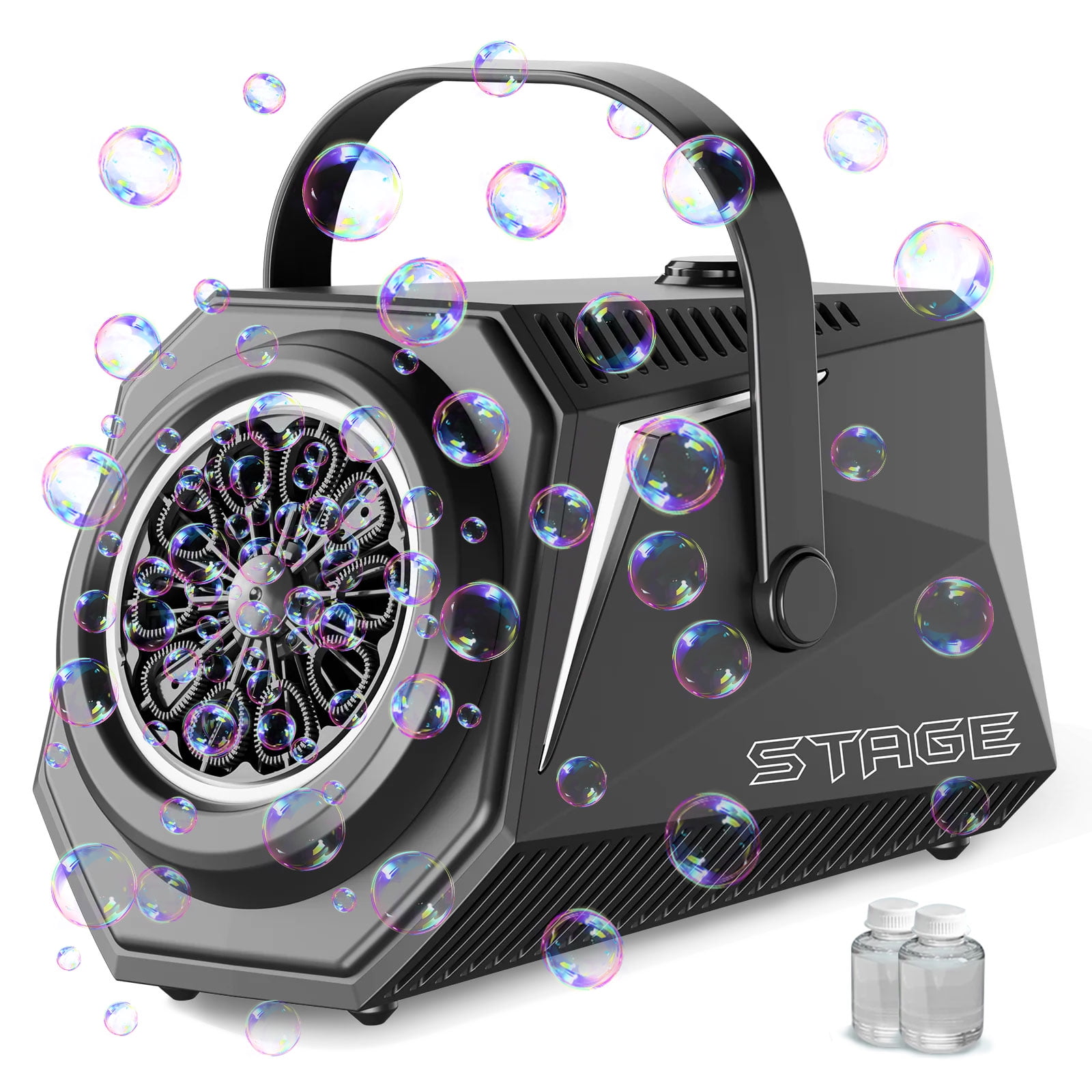 Walmart Saving of  TINANA Bubble Machine Automatic Bubble Blower for Kids, 20000+ Big Bubbles Per Minute, Batteries Bubble Toys for Indoor Outdoor Birthday, Wedding, Parties, Gifts-Black