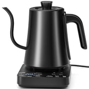 TINANA Gooseneck Electric Kettle, 5 Preset Temp Control,  1  Precision, 1.0L Pour Over Kettle for Coffee & Tea, Stainless Steel Interior, 1200W, Black
