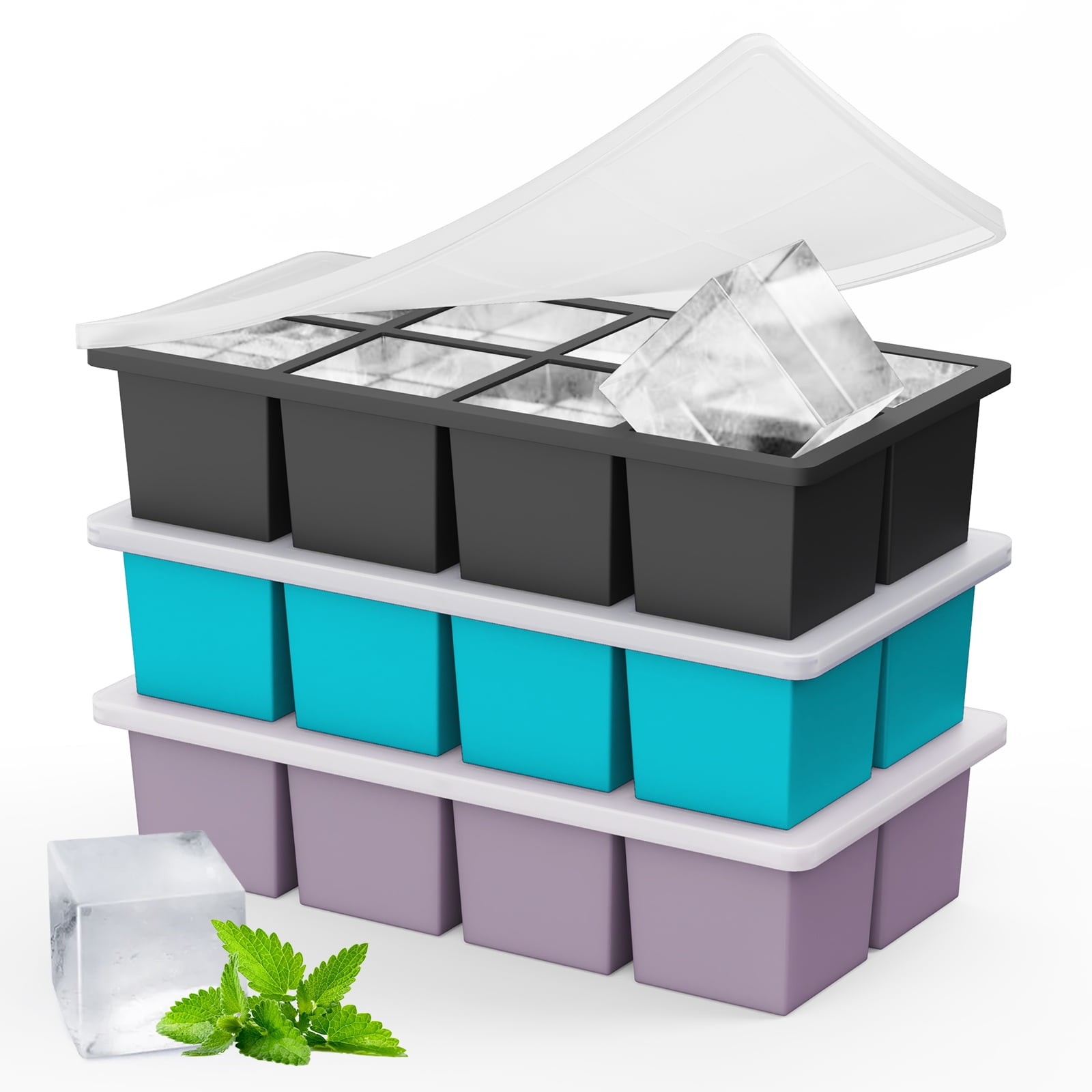 cuyhtdup Ice Cube Tray BPA Free Ice Trays for Freezer Stackable