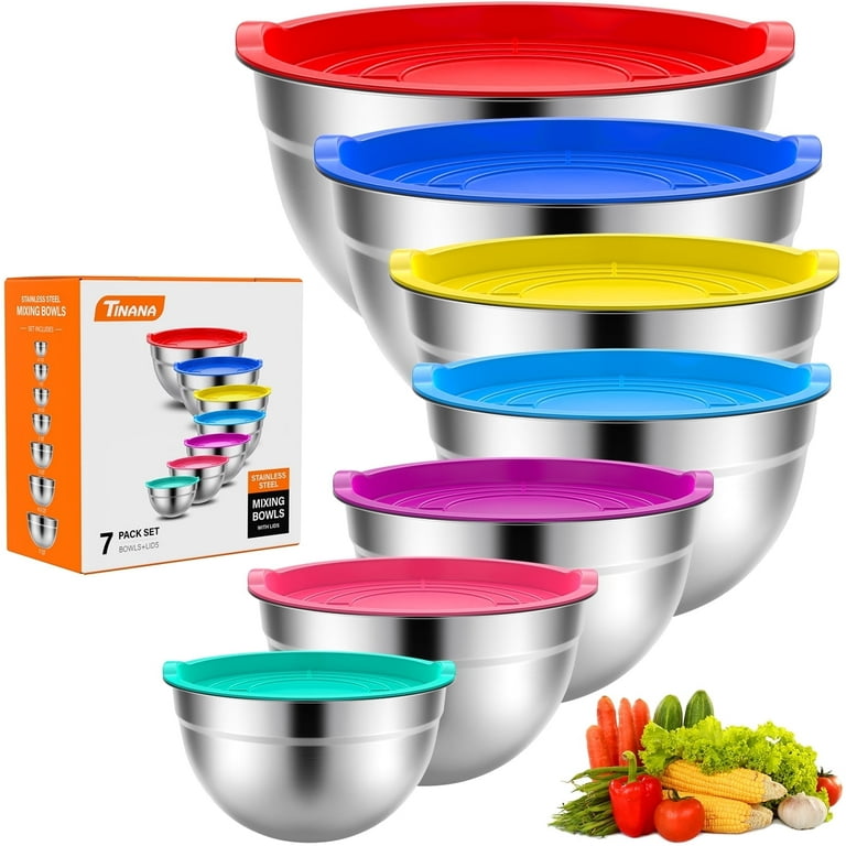 Large Stainless Steel 5 Quart Mixing Bowl Metal Baking Cooking Kitchen Accessory Large Stainless Steel 5 Quart Mixing Bowl Metal Baking Cooking Kitchen Accessory