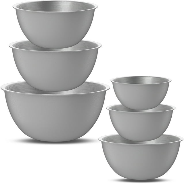 TINANA Stainless Steel Mixing Bowls Set, 6 Sizes (0.75 8 QT), Perfect