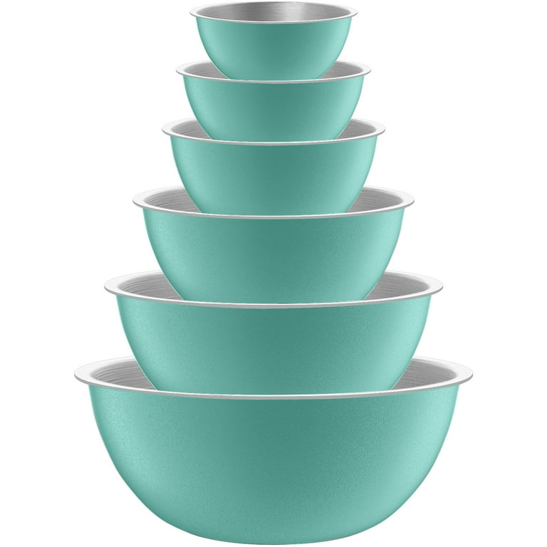 TINANA Mixing Bowls Set, Stainless Steel Mixing Bowls, 6 PCS Metal Nesting  Storage Bowls for Kitchen, Size 8, 5, 4, 3, 1.5, 0.75 QT, Great for Prep