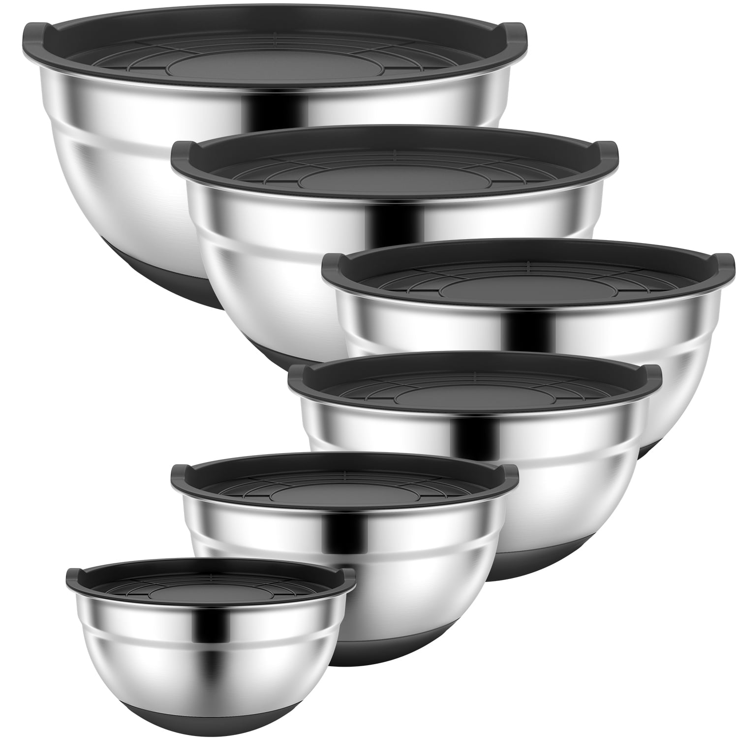 新品未使用 ABC Cooking Studio 3piece bowl set Artisan T2203A 3-Piece Stainless Steel Mixing Bowl Set - Walmart.com