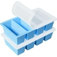 thumbnail image 1 of TINANA Silicone Freezer Tray with Lid 2 Pack, 1 Cup Freezing Food Molds, Make Perfect Soups, Extra Large Ice Cubes for Meal Prep, Sauces, Soups, Stews, Broths, Oven and Dishwasher Safe-Azure, 1 of 6