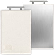 TINANA Stainless Steel Cutting Board: 16x10 inch Double-Sided, PP Chopping Boards with Stainless Steel Handles