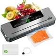 thumbnail interactive-video image 1 of TINANA Vacuum Sealing Machine with 10 Bags, Built-in Cutter, Automatic Food Sealer Machine for Food, Led Indicator Lights, Dry & Moist Food Modes, Compact Design for Sous Vide and Food Storage-Gray, 1 of 8