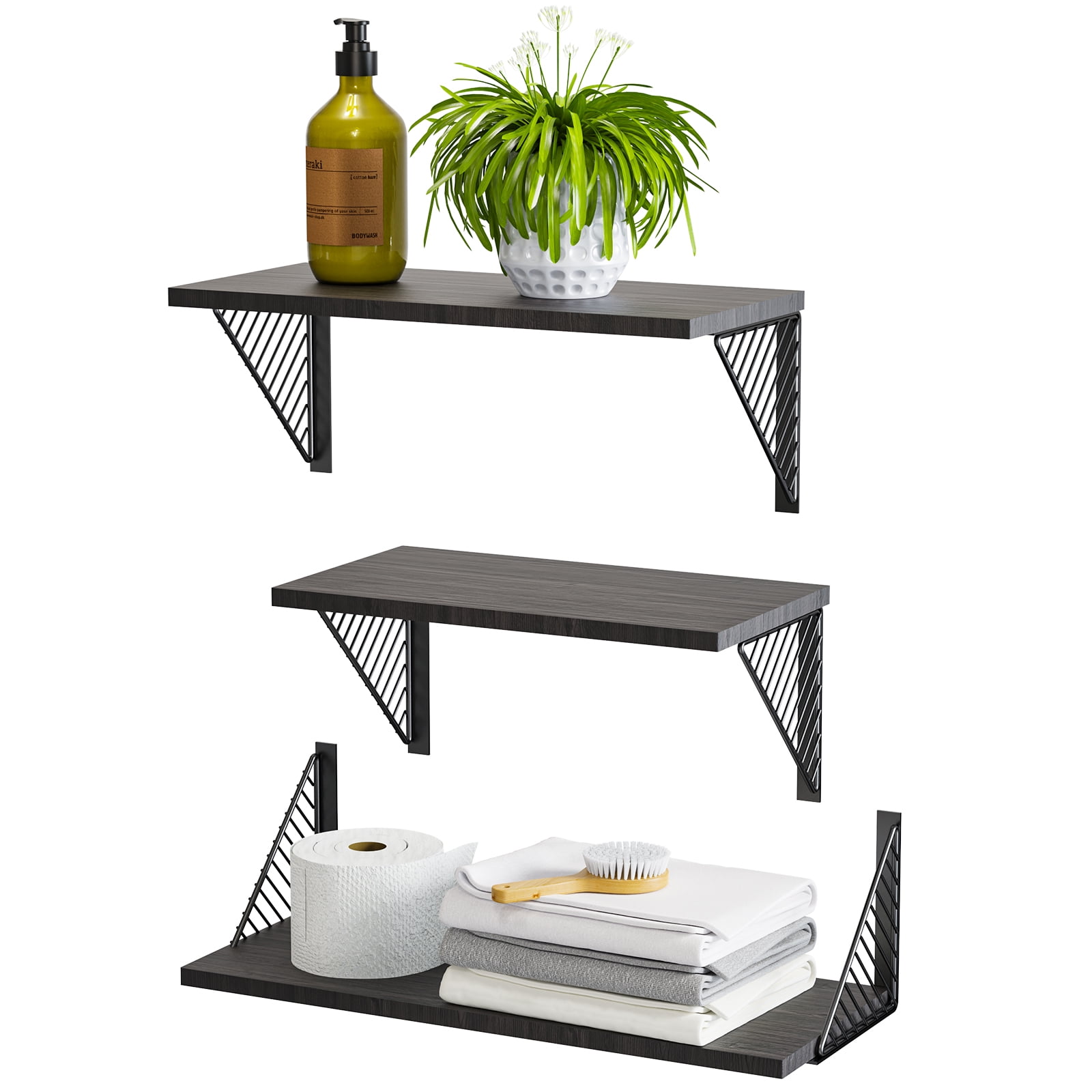 TINANA Floating Shelves for Wall, Wall Mounted Shelves for Bedroom