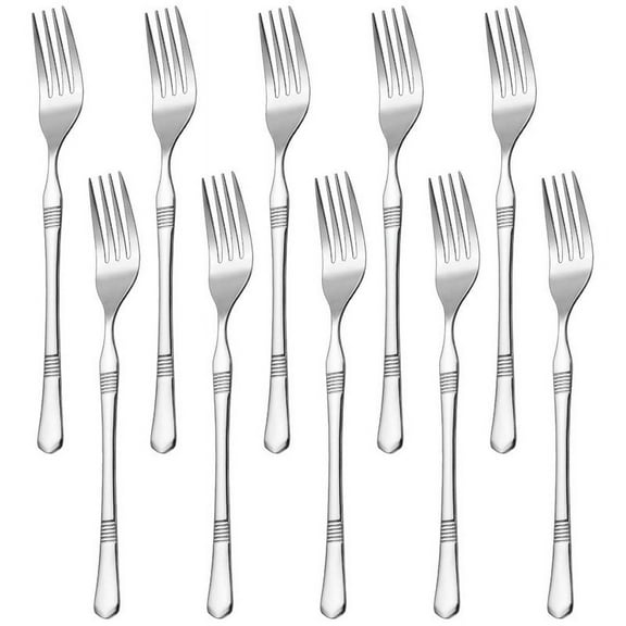TINGDUANJIAN 10 Pack Stainless Steel Serving Fork Set for Party Banquet Buffet
