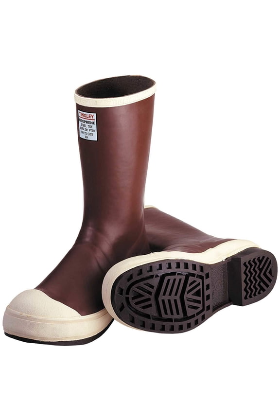 - MB922B.12 Tingley Pylon - Brick Red Upper - Brown Sole - Ht. 12" - Steel Toe Boots - Chevron Outsole CA3