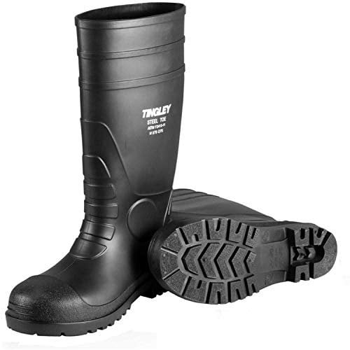 Tingley rubber steel store toe boots