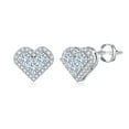 thumbnail image 1 of TINGN 1-2ct Moissanite Stud Earrings for Women D Color VVS1 Clarity Halo Round Princess Cushion Cut Lab Created Diamond Earrings for Women, 1 of 7
