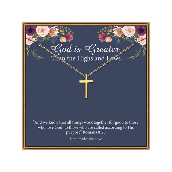 TINGN 14K Gold Filled Cross Pendant Necklaces for Women