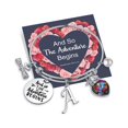 thumbnail image 1 of TINGN 2022 Graduation Gifts for Her Quote Inspirational And So The Adventure Begins Bangle Bracelet Graduation Bracelets College Graduation Gifts for Her, 1 of 5