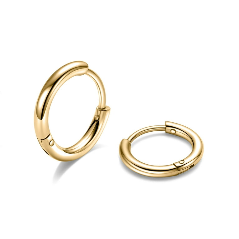 Hugging hoop hot sale earrings gold