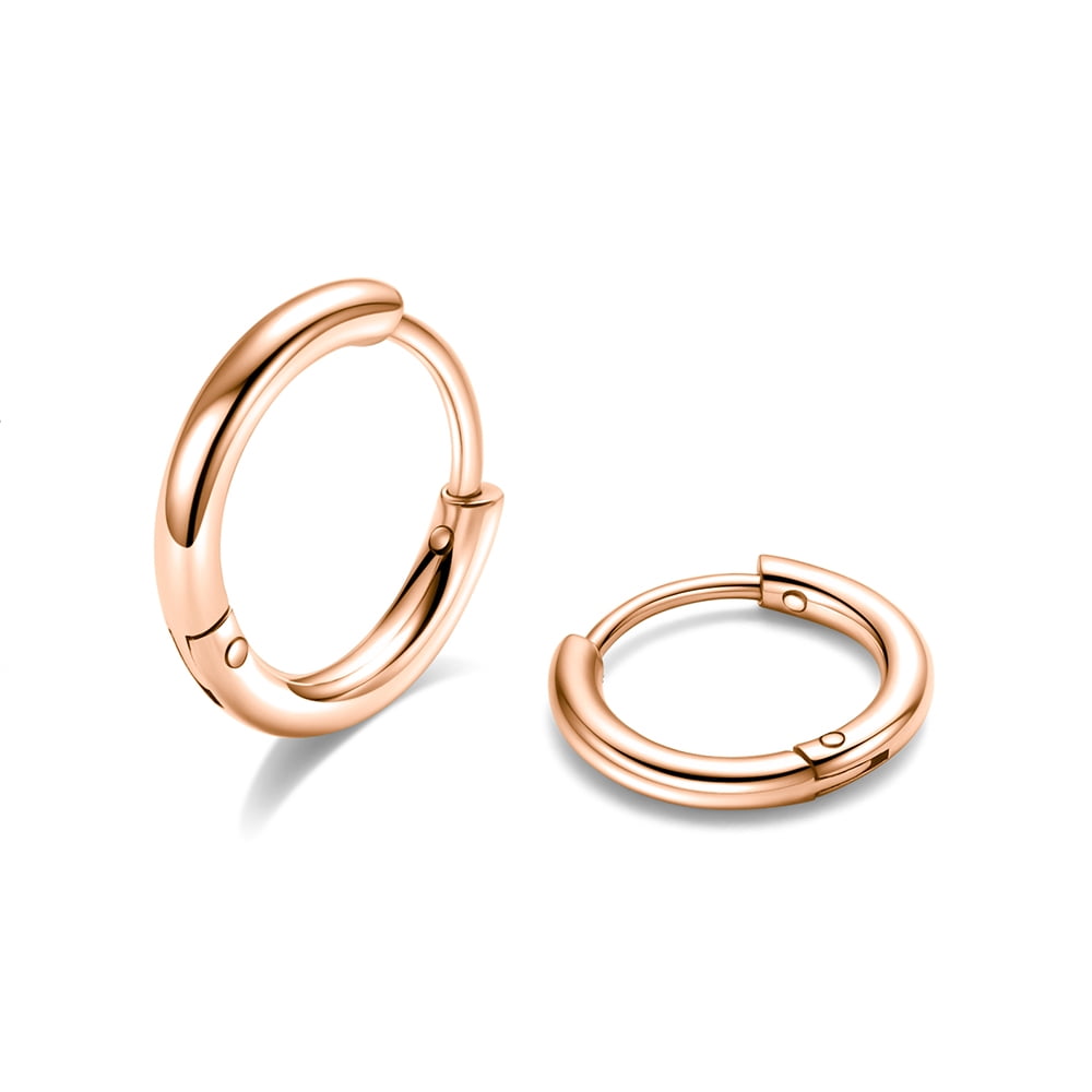 Amazon.com: Small Gold 8mm Huggie Hoop Earrings for Women, Tiny Thin 14K  Yellow Gold Filled Mini Endless Cartilage Helix Hoop Earrings : Handmade  Products