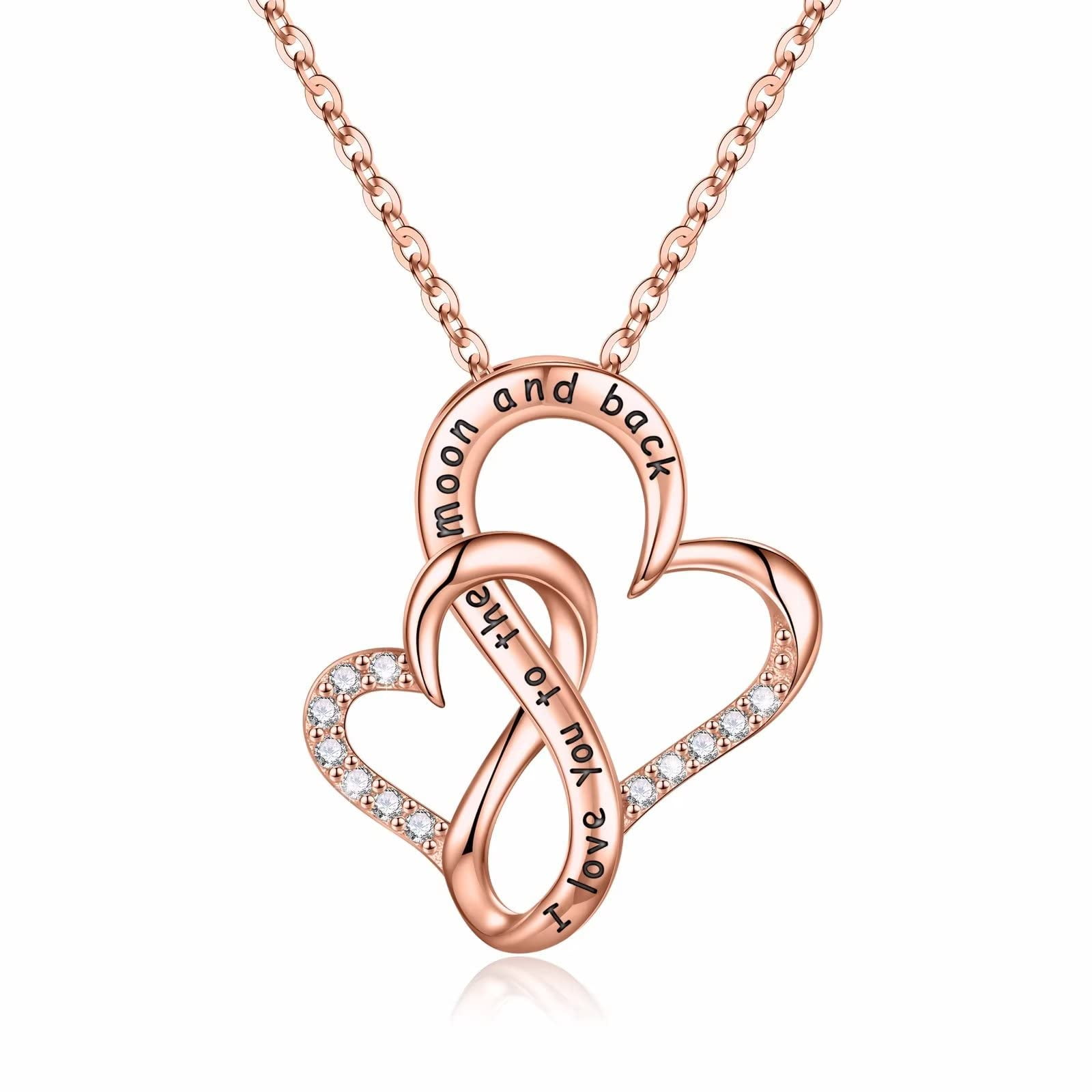 Diamond Accent Heart Infinity Necklace in Sterling Silver | BJ's Wholesale  Club