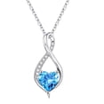 thumbnail image 1 of TINGN 925 Sterling Silver Birthstone Necklaces for Women Dainty Infinity Pendant Birthstone Necklace Anniversary Valentines Day Mothers Day Christmas Birthday Gifts for Women Mom Wife Girlfriend, 1 of 6