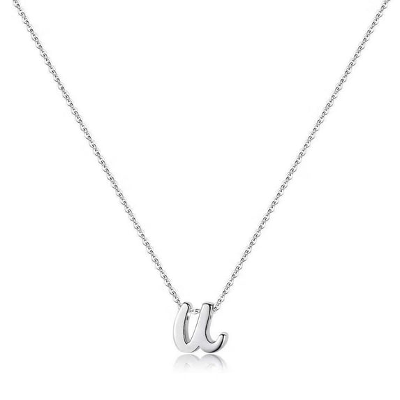 TINGN 925 Sterling Silver Initial Necklace for Women Girls Dainty Cursive Initial Necklace for Women Girls Mothers Day Jewelry Gifts